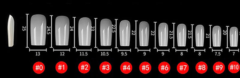 Soft Gel Nail Tips Square Shape (pose américaine) 500 en coffret