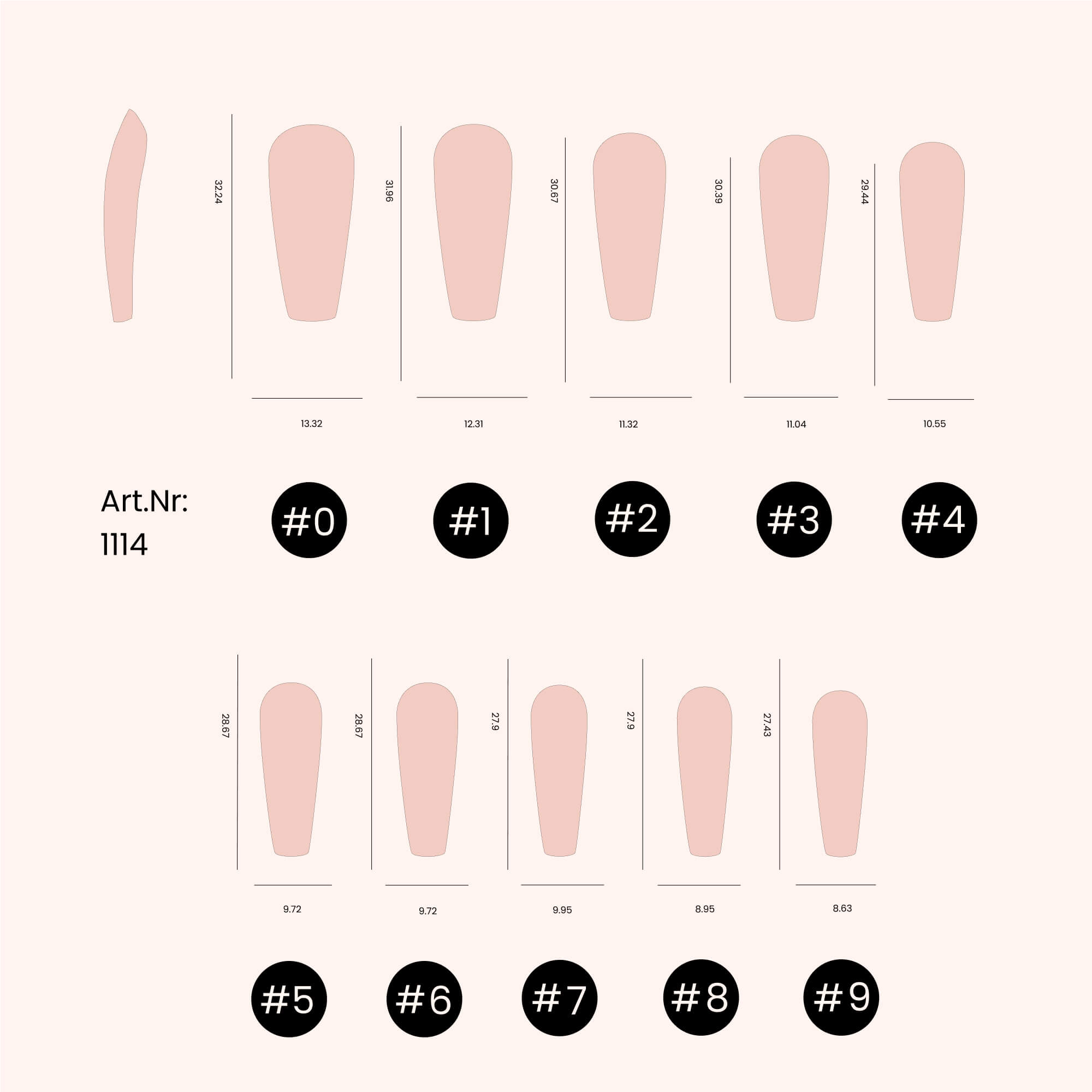 Soft Gel Nail Tips Coffin Shape (pose américaine) 500 en coffret