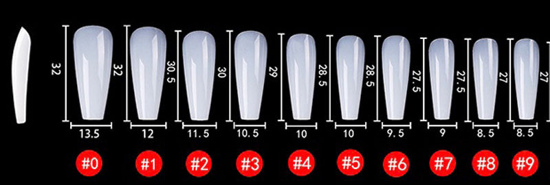 Soft Gel Nail Tips Coffin Shape (pose américaine) 500 en coffret