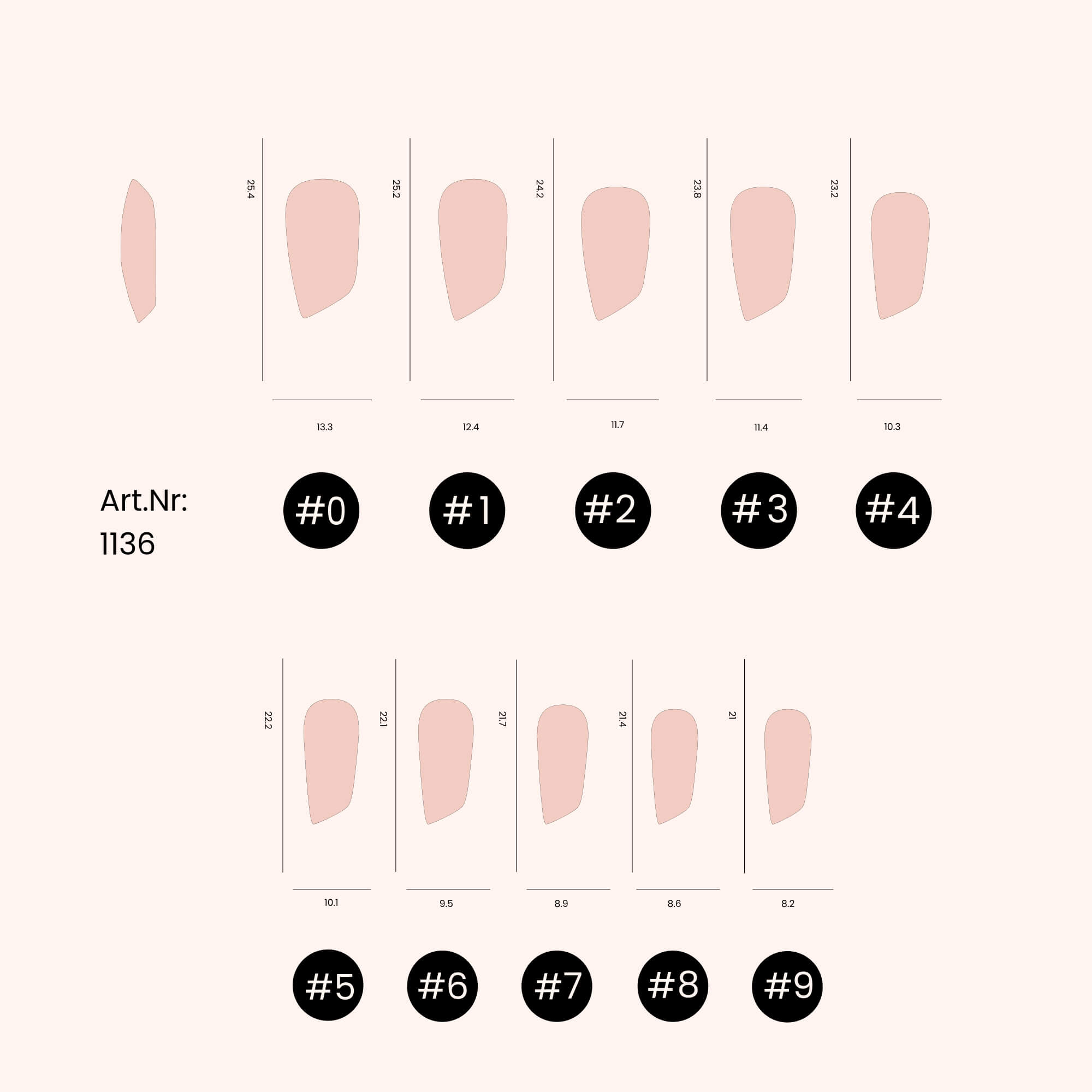 Soft Gel Nail Tips Lipstick Shape 500 en coffret