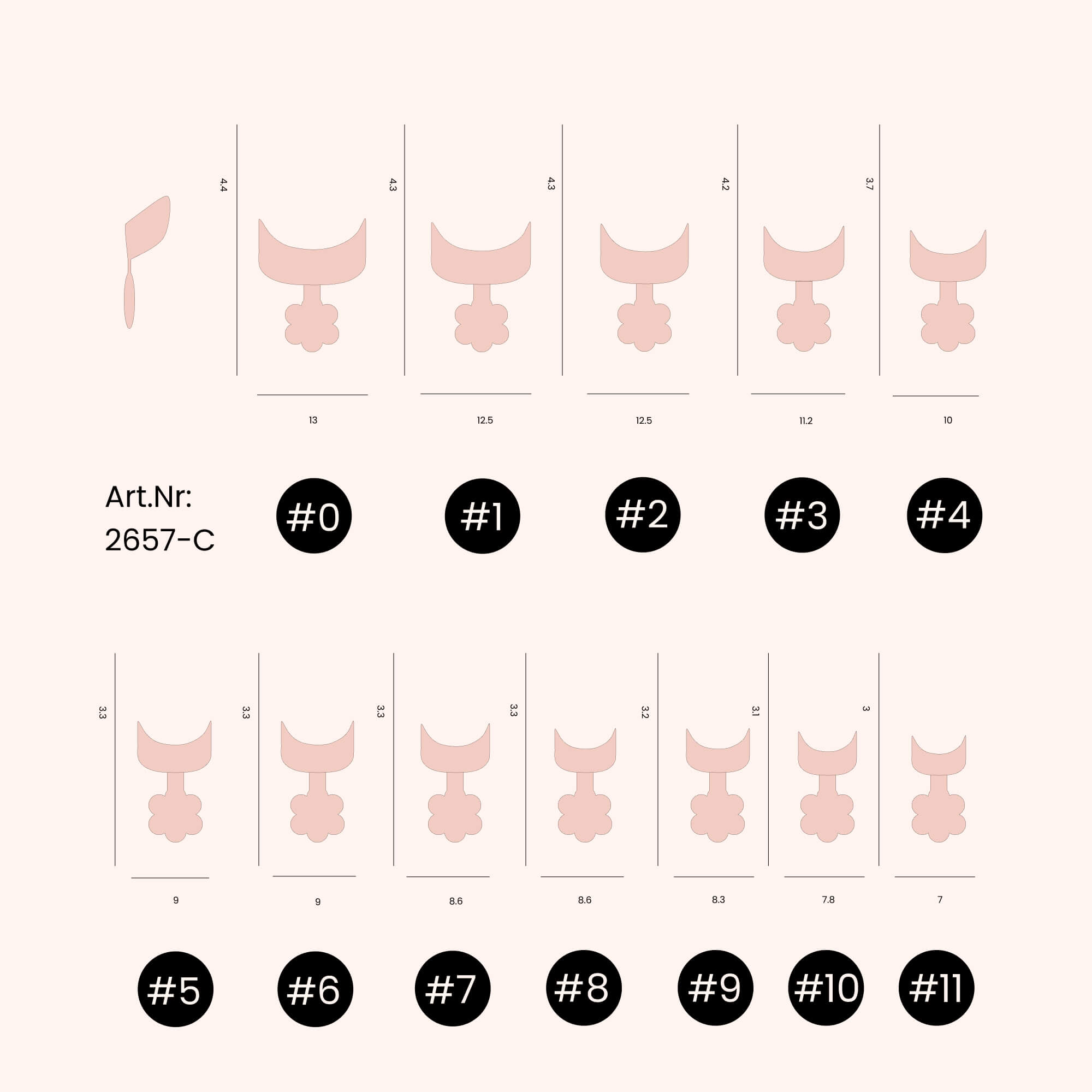 Capsules blanches Short (500 pièces)