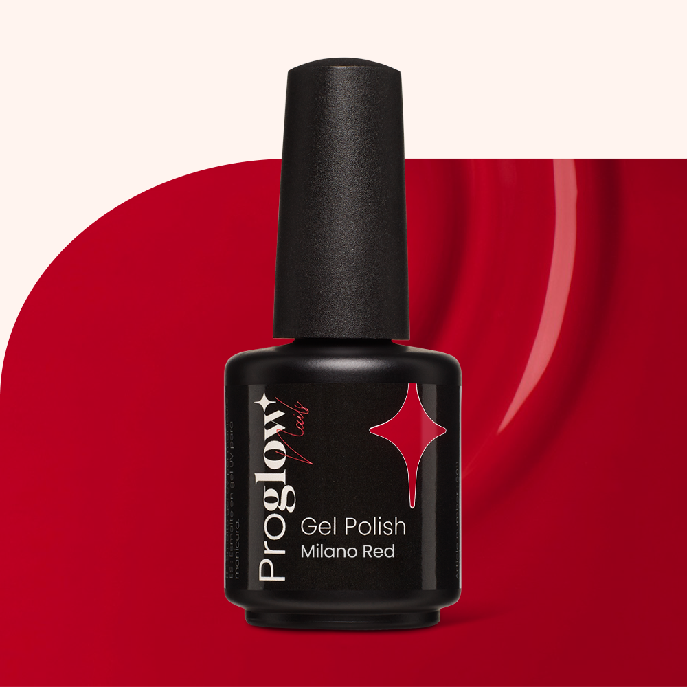 Vernis semi permanent rouge vibrant glossy pour manucure glamour et intense