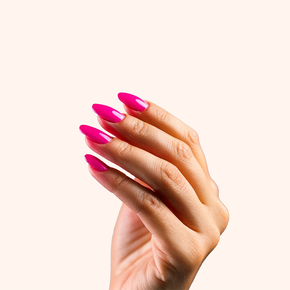 Vernis semi permanent rose pêche lumineux Pink Passion