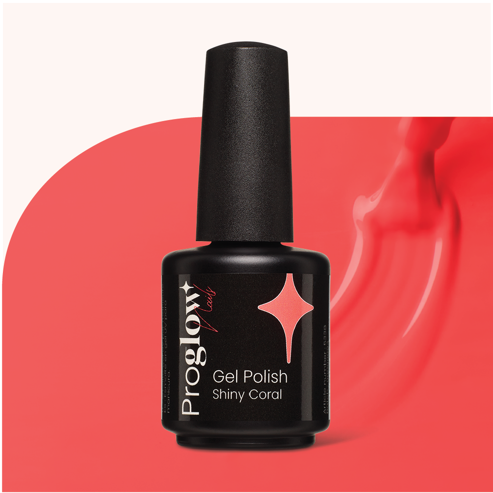 Vernis semi-permanent couleur corail brillan