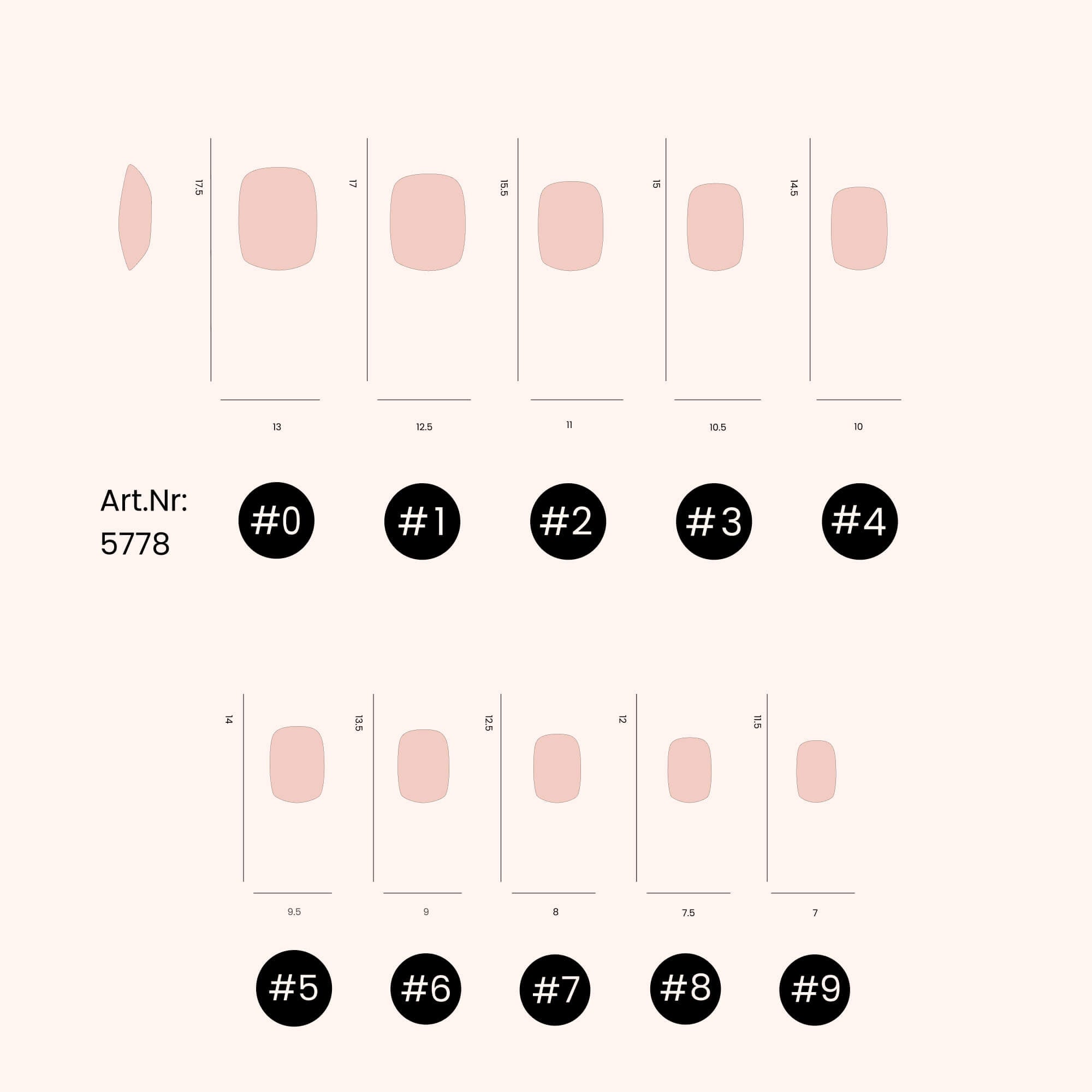 Soft Gel Nail Tips Short Rounded Square Shape 500 en coffret