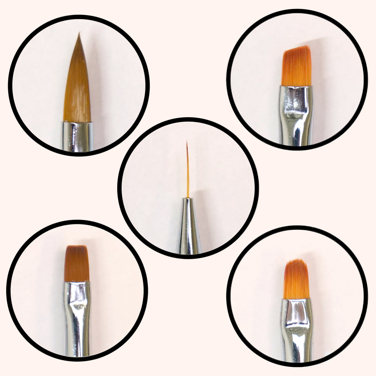 Premium Nail Brush Set 5 pièces