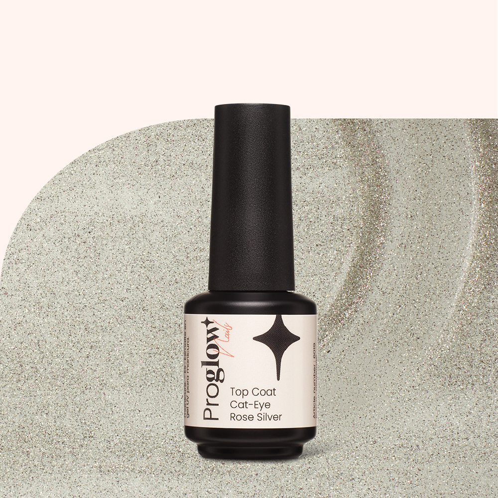 Gel Polish VSP Cat Eye Rose Silver Top Coat - No Wipe