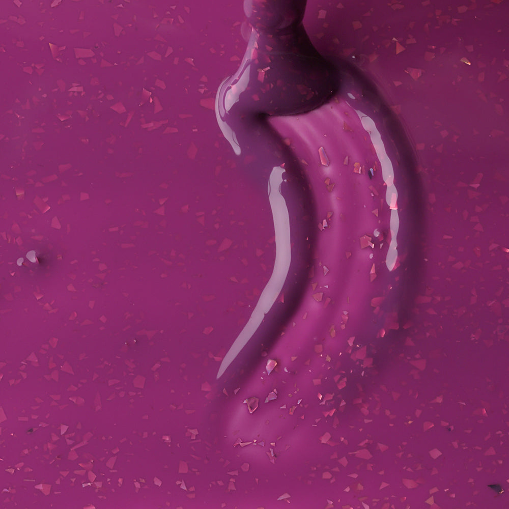 Gel Polish VSP Gummy Base Plum Golden Flakes