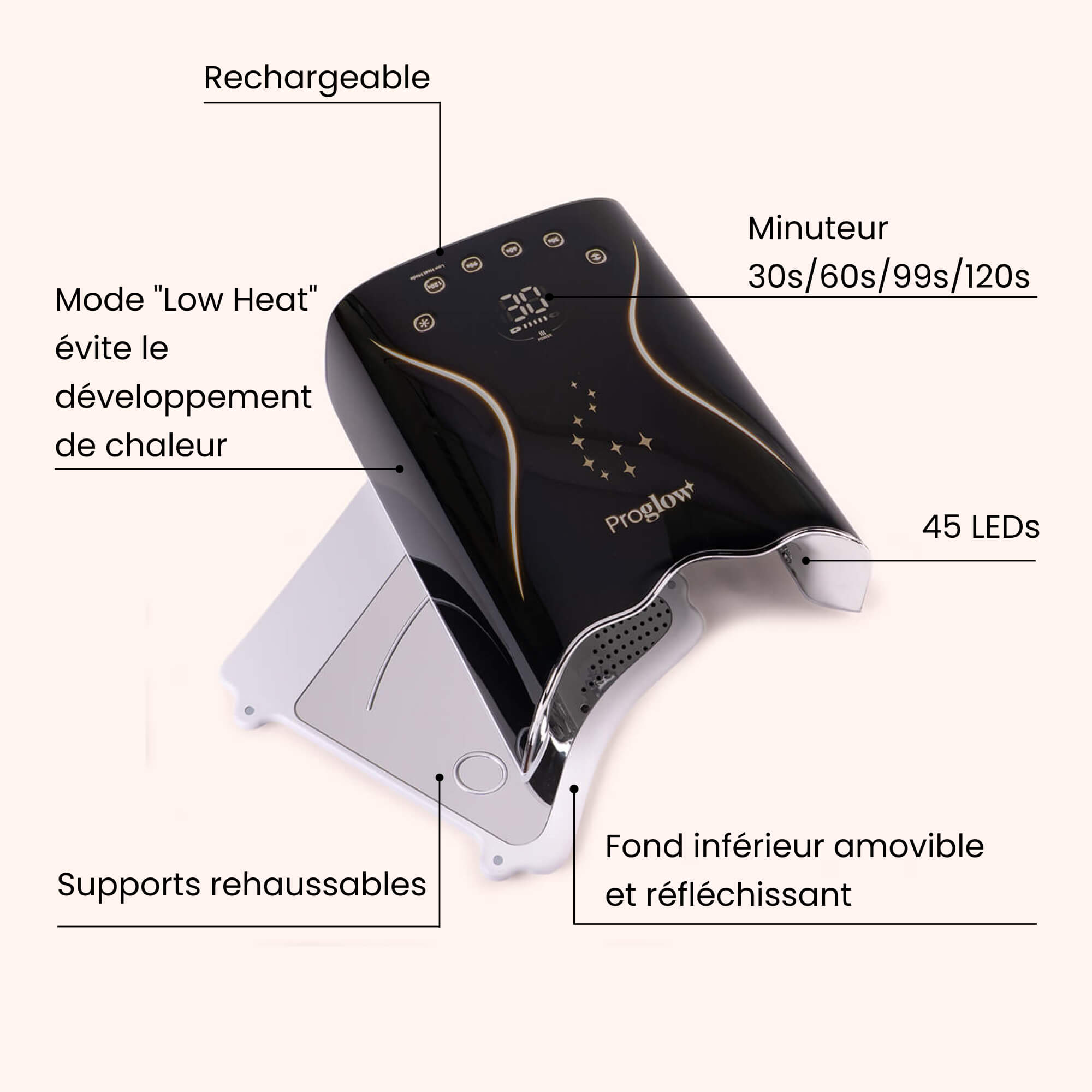 Premium Nail Lamp Black 60W