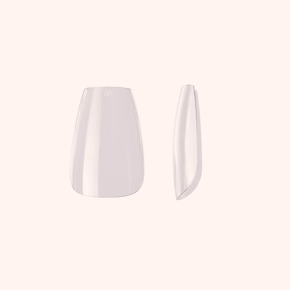 Soft Gel Nail Tips C-Curve Short Coffin 600