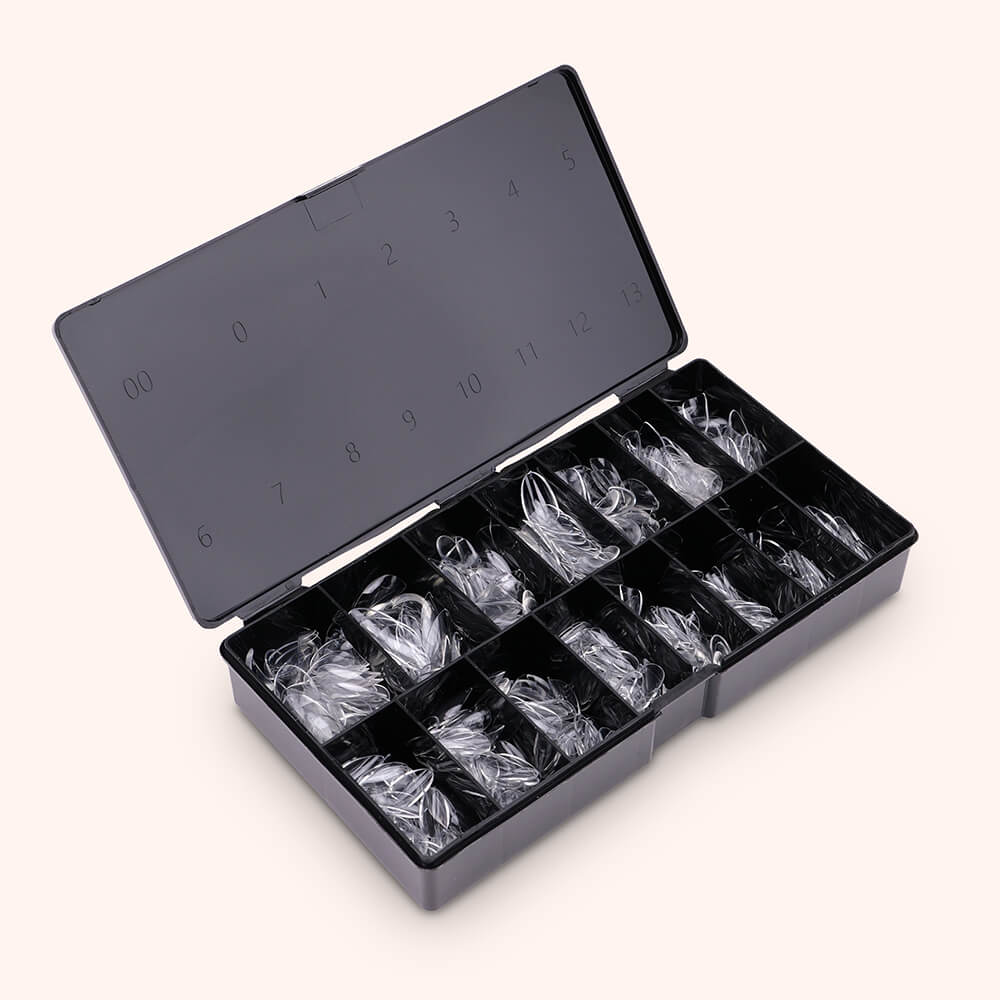Soft Gel Nail Tips C-Curve Short Almond 600