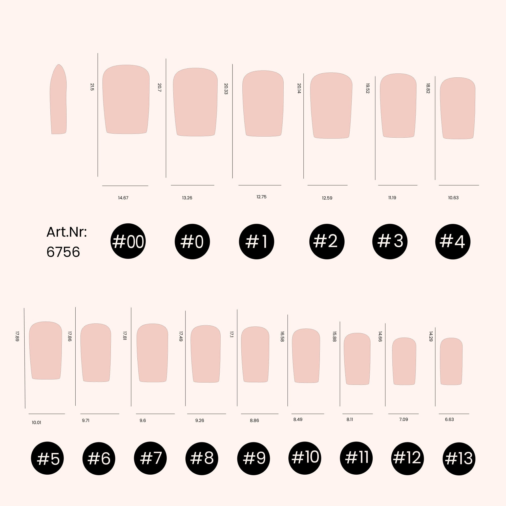 Soft Gel Nail Tips C-Curve Short Square 600