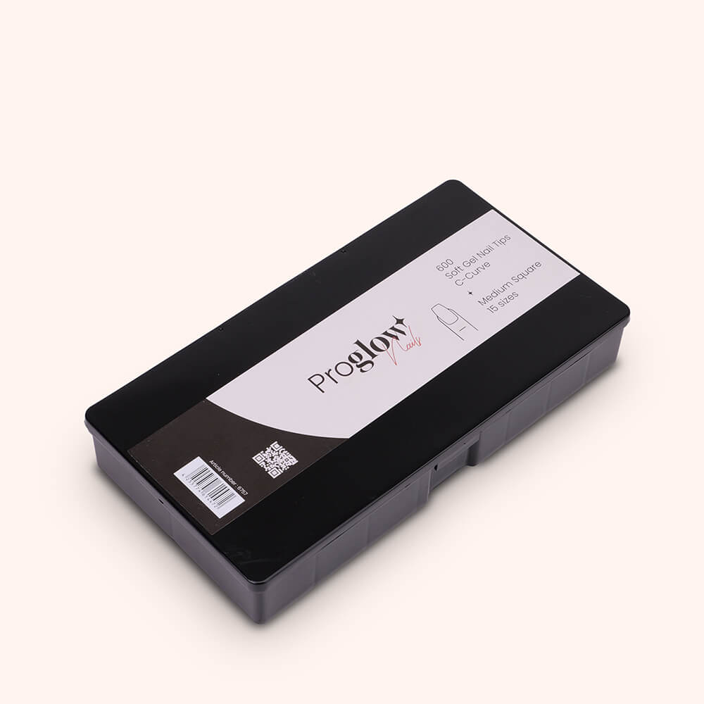 Soft Gel Nail Tips C-Curve Medium Square 600