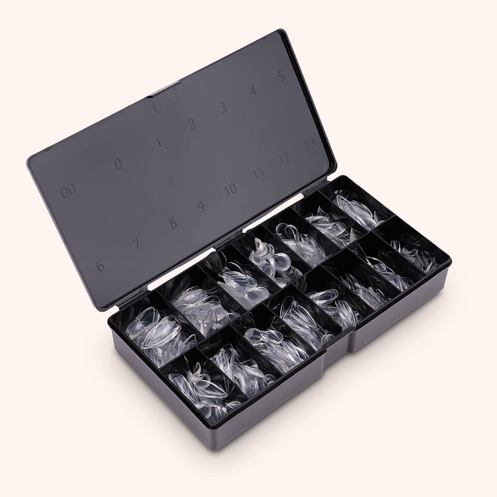 Soft Gel Nail Tips C-Curve Medium Stiletto 600