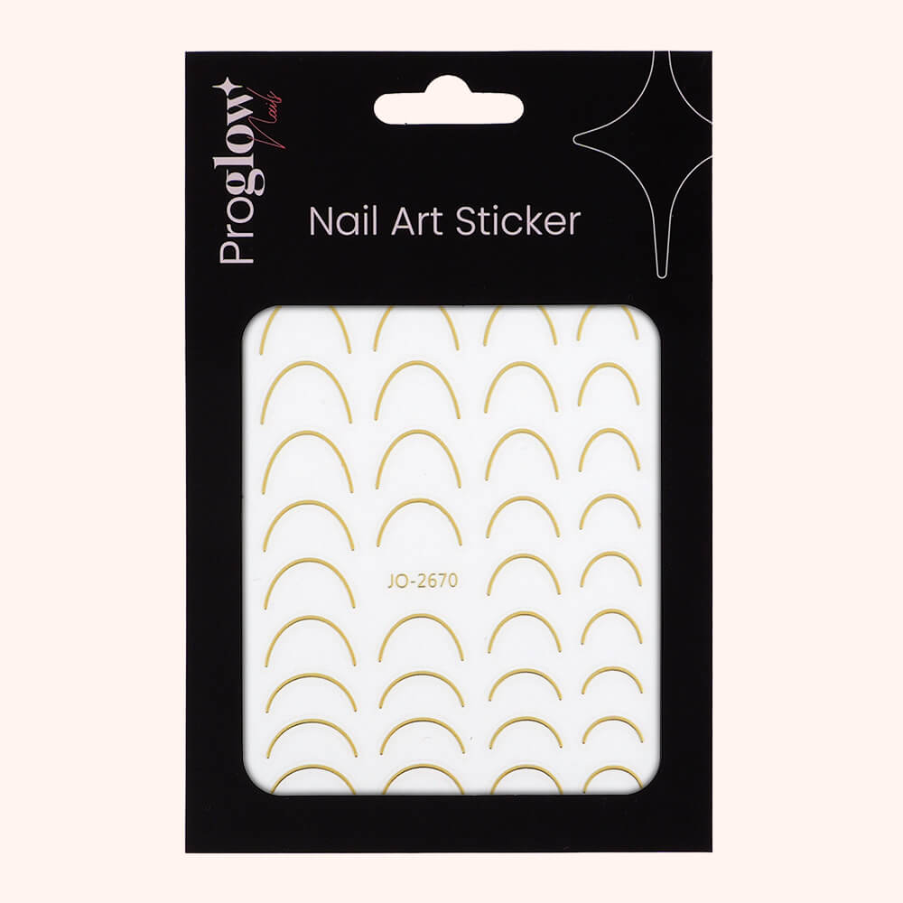 Nail Sticker Minimal French Gold