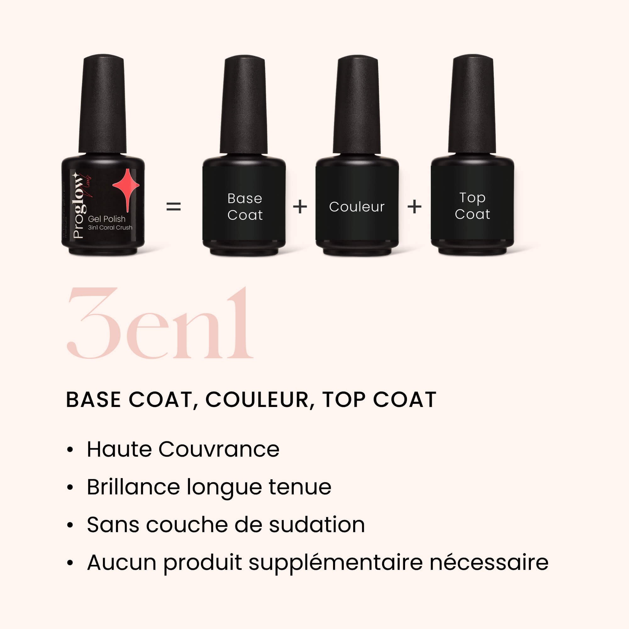 Gel Polish VSP 3in1 No Wipe Coral Crush
