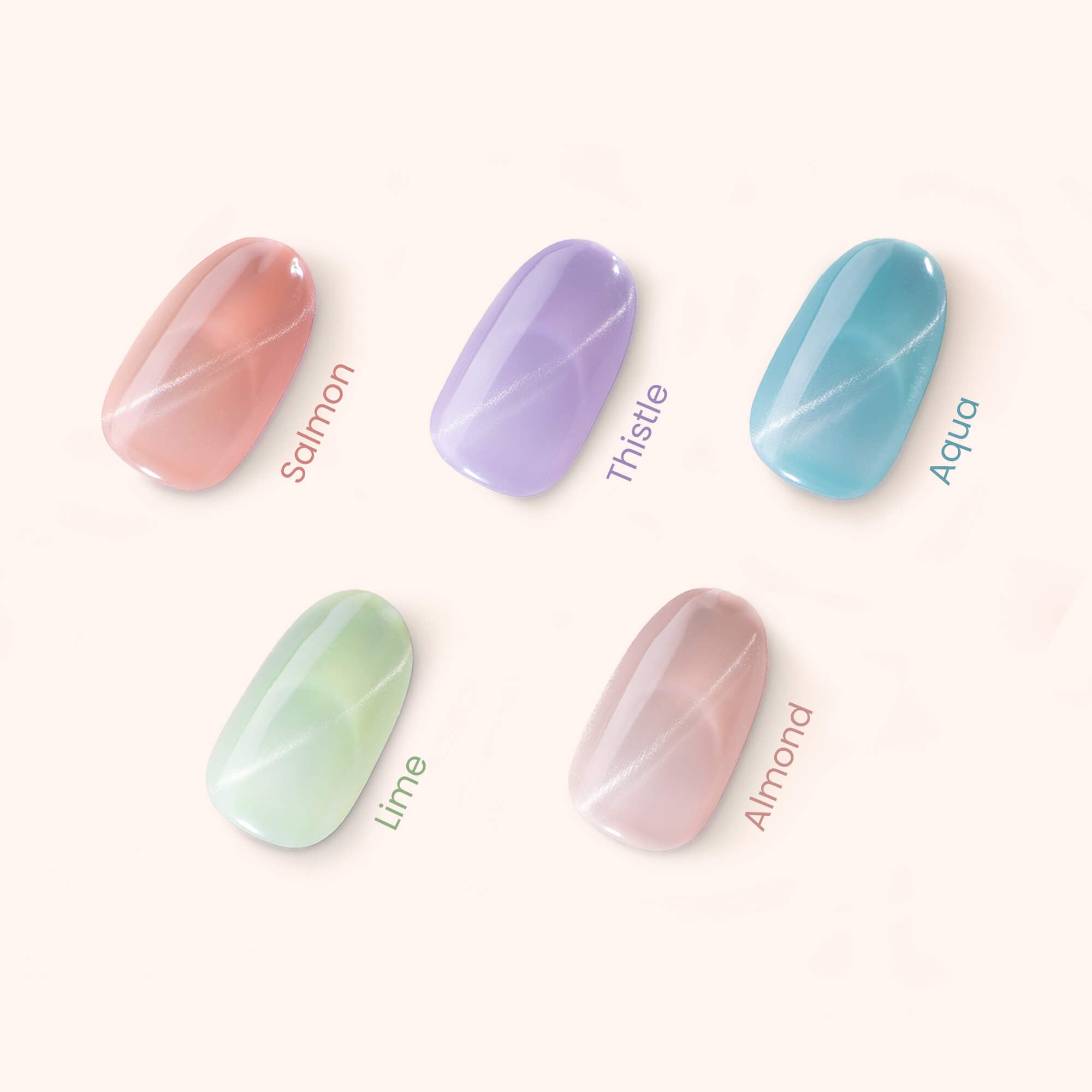 Gel Polish VSP Soft Pastel Cat Eye Lime