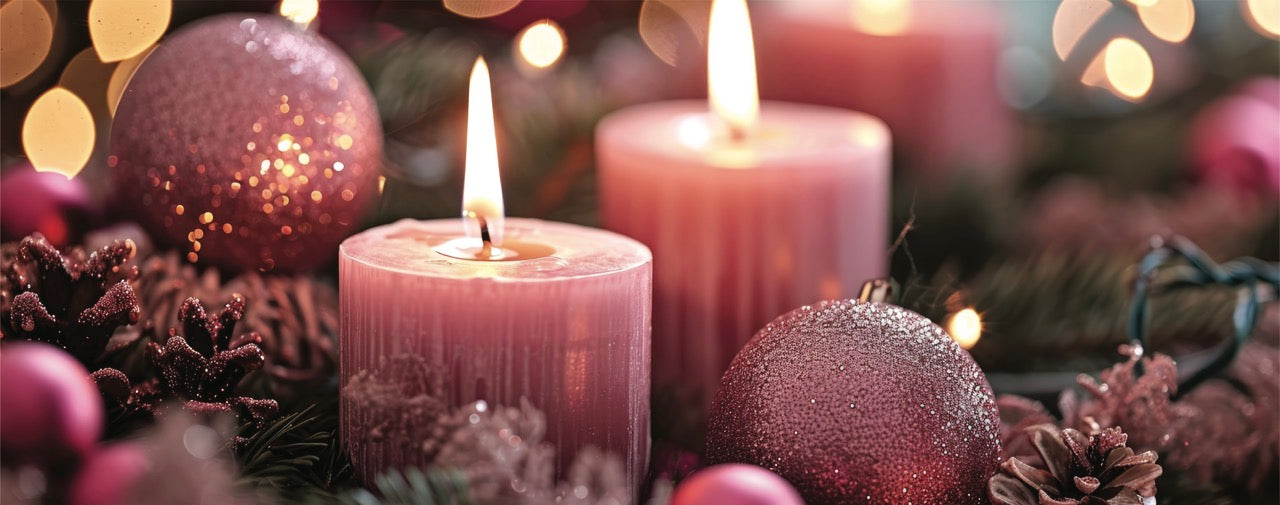 Photo inspiration ongles roses tendance Noel 2024