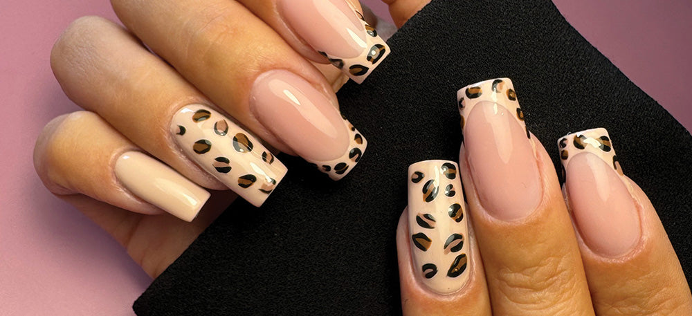 Ongles nail art leopard tendance automne