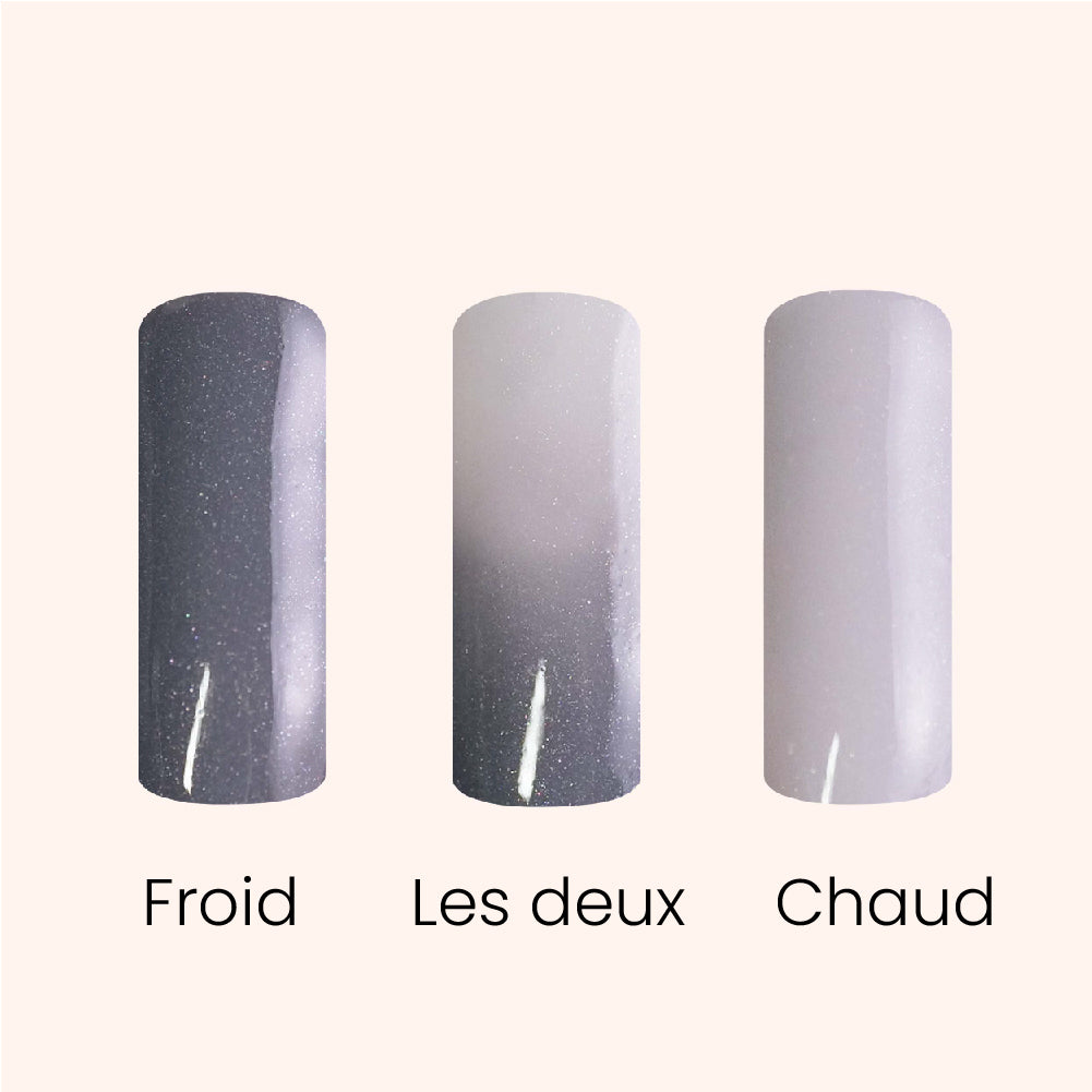 Vernis gel couleur grise thermique