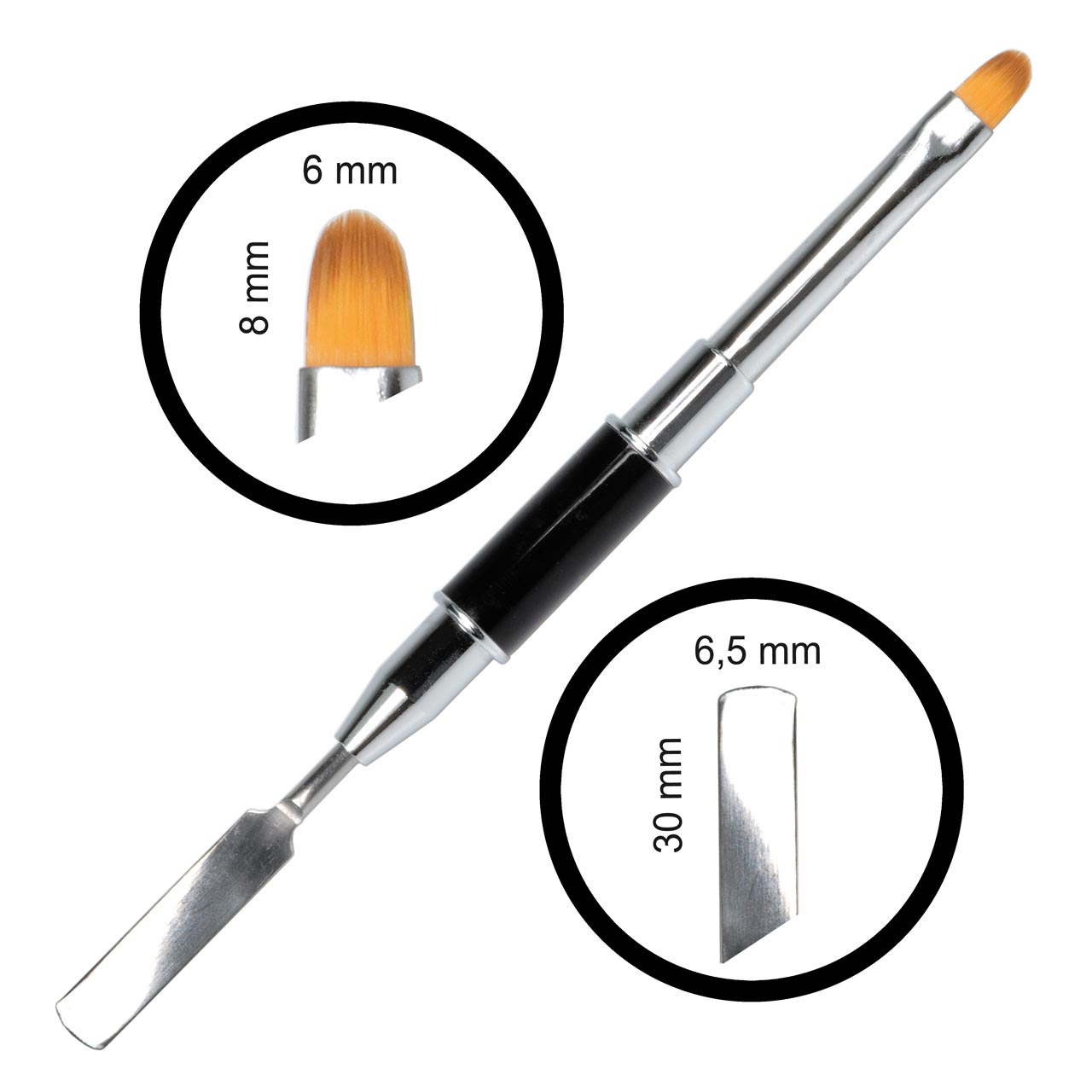 Pinceau Duo, taille 6 pour Hybrid Acrylgel