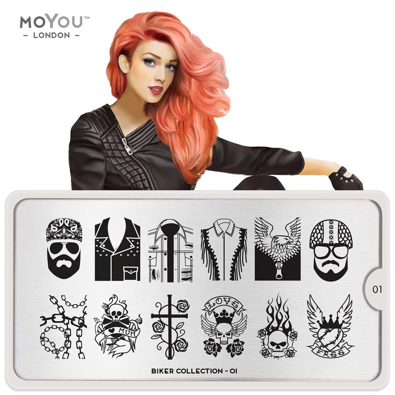 Plaque Stamping Biker 01 - MoYou London