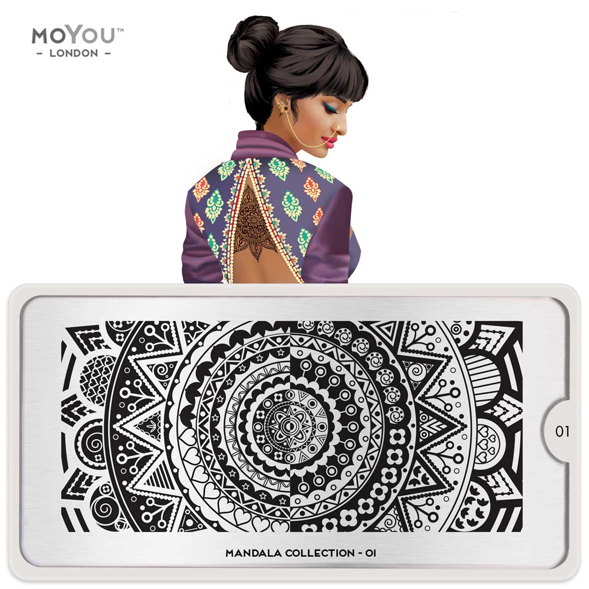 Plaque Stamping Mandala 01 - MoYou London