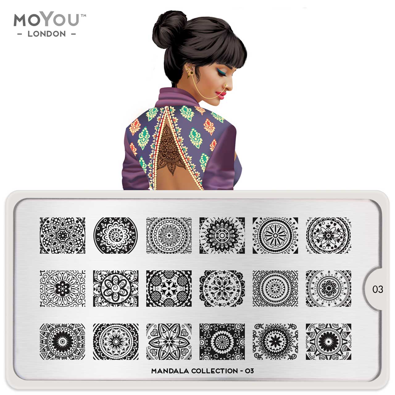 Plaque Stamping Mandala 03 - MoYou London