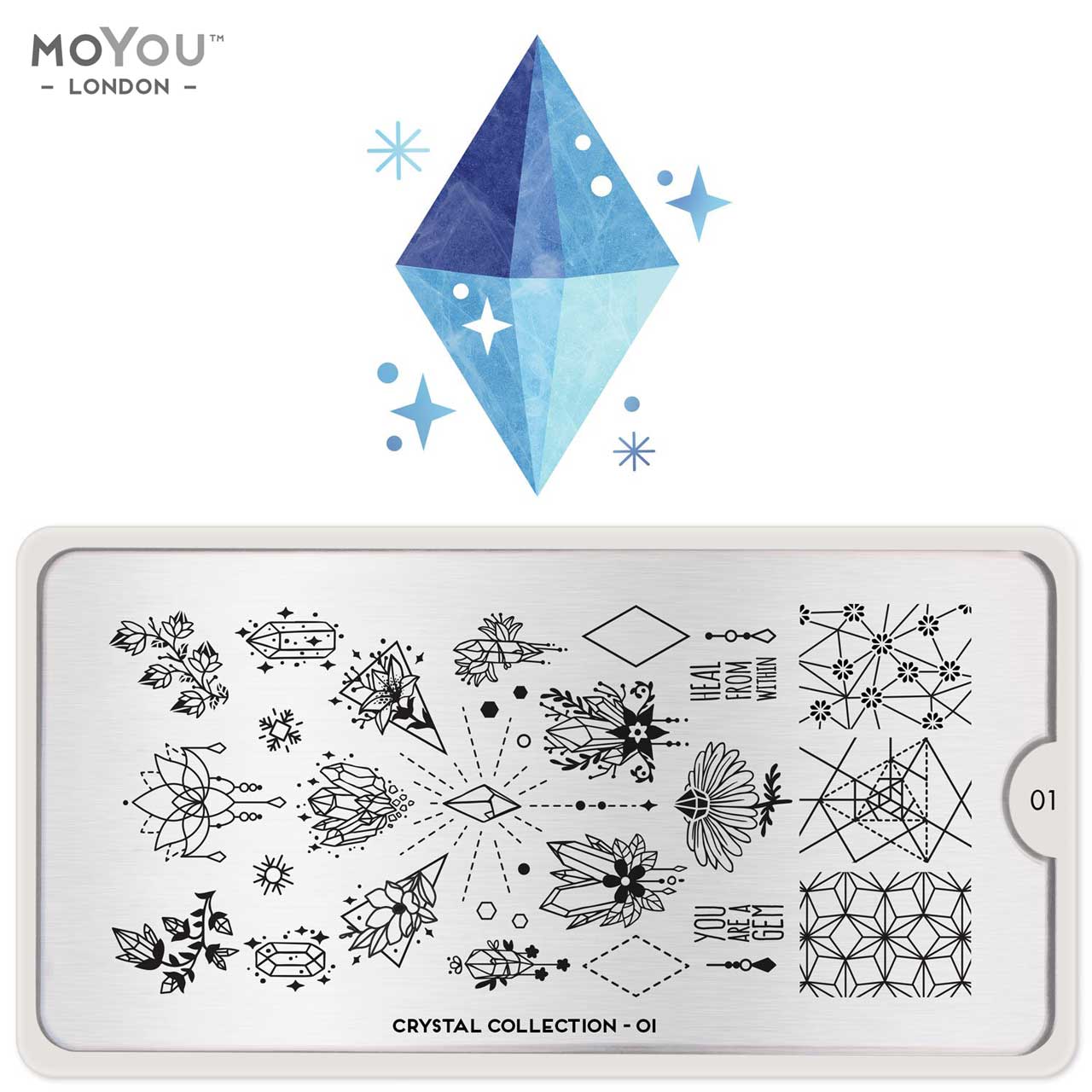Plaque Stamping Crystal 01 - MoYou London
