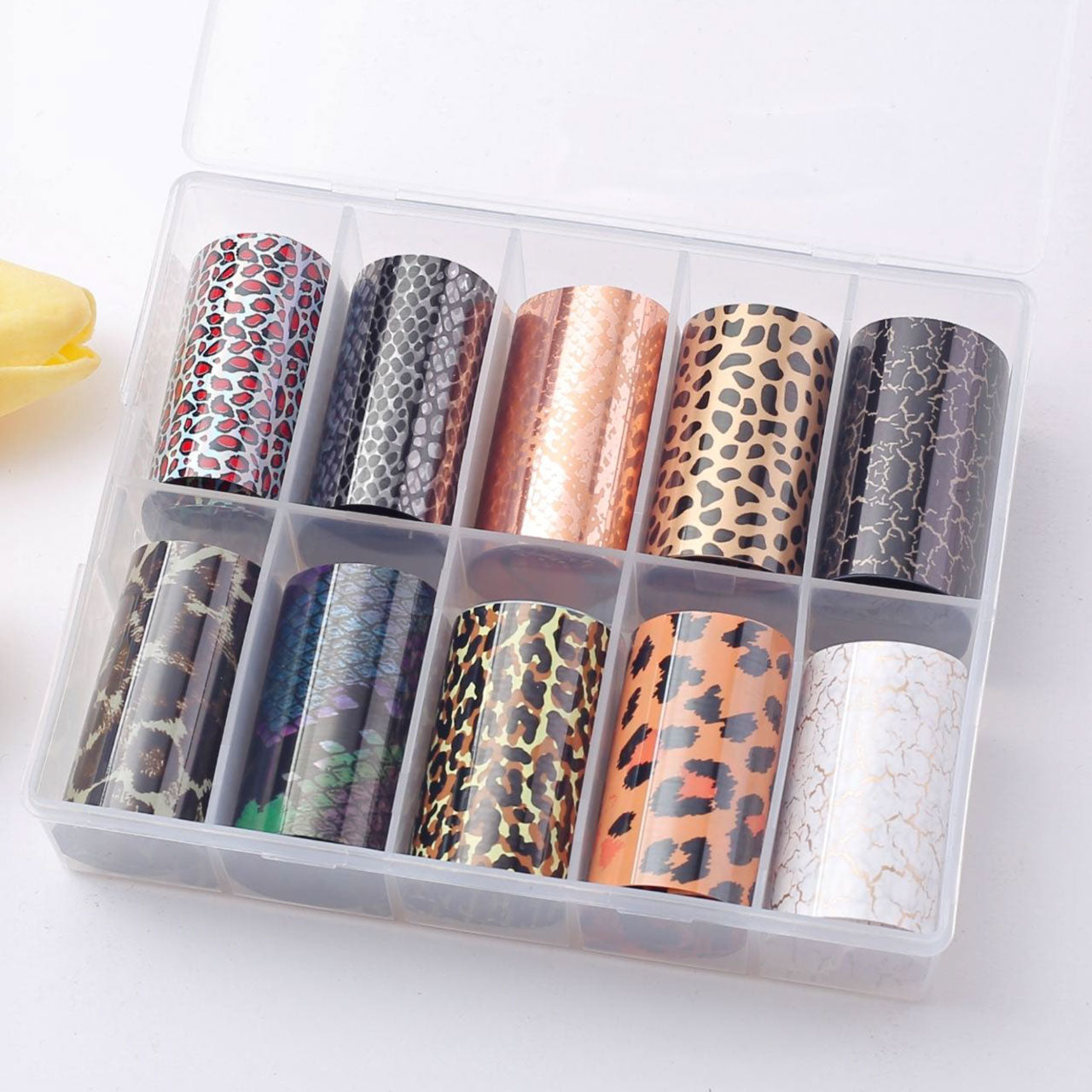 Nail Art Transfer Foil Set Snakeskin & Cracked