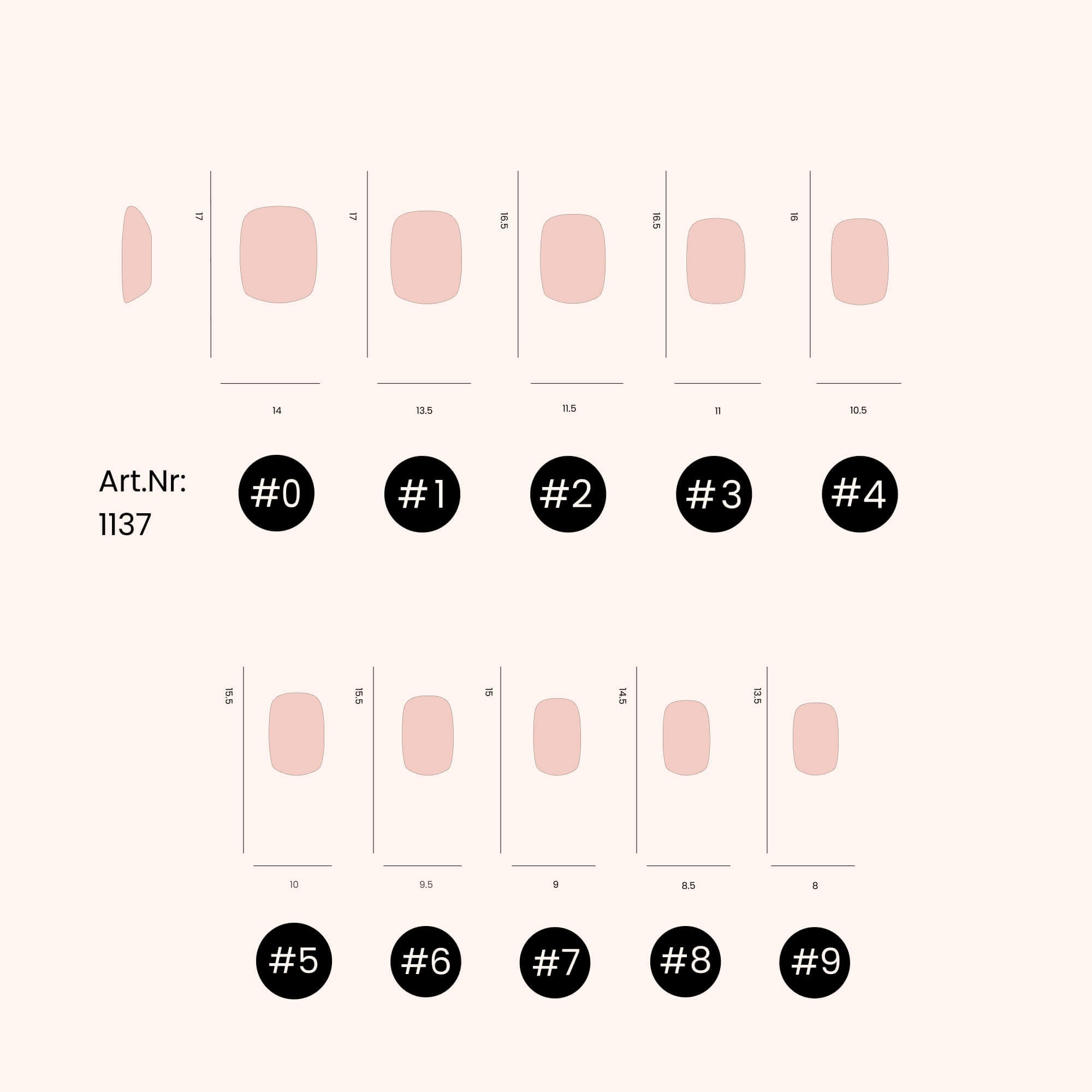 Soft Gel Nail Tips Short Square Shape 500 en coffret