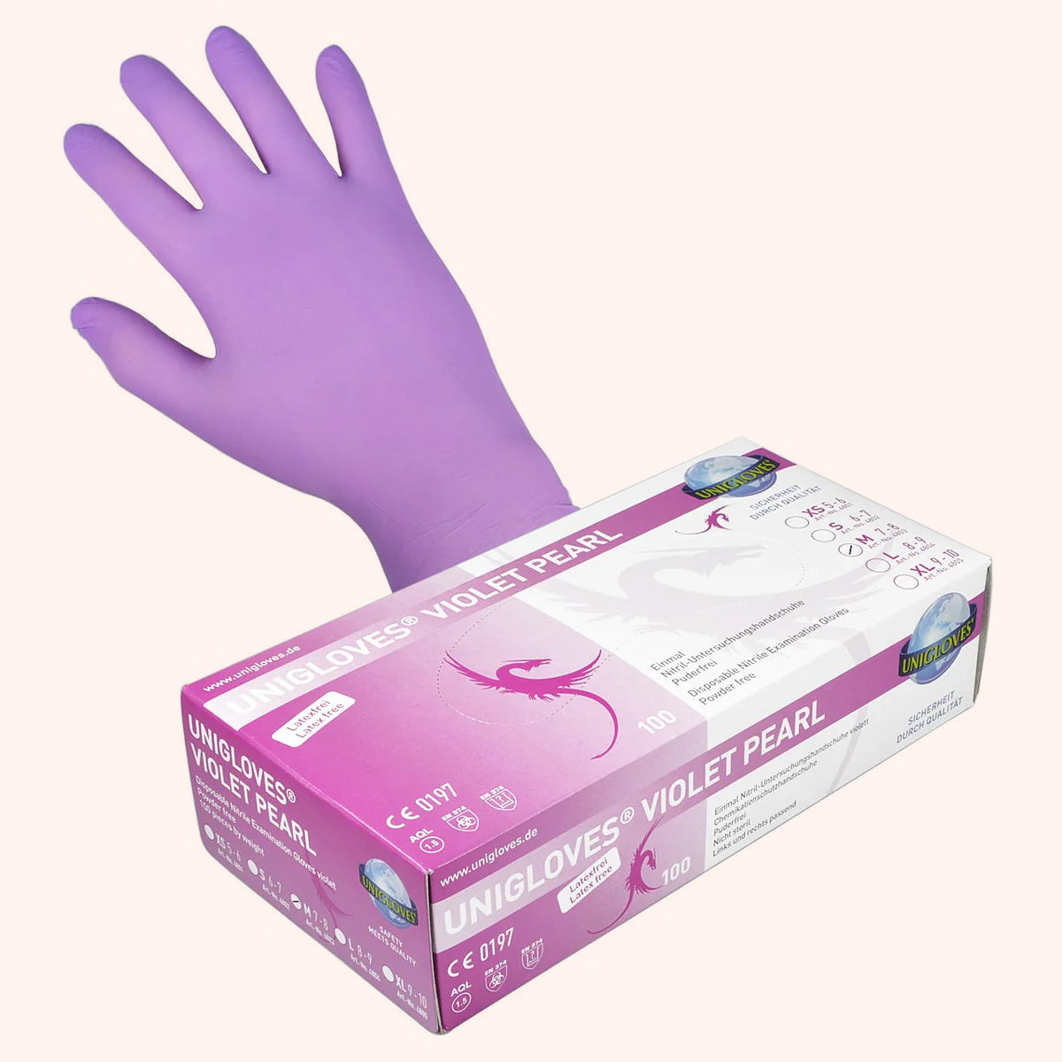 Gants de Nitril violet - 100 pièces