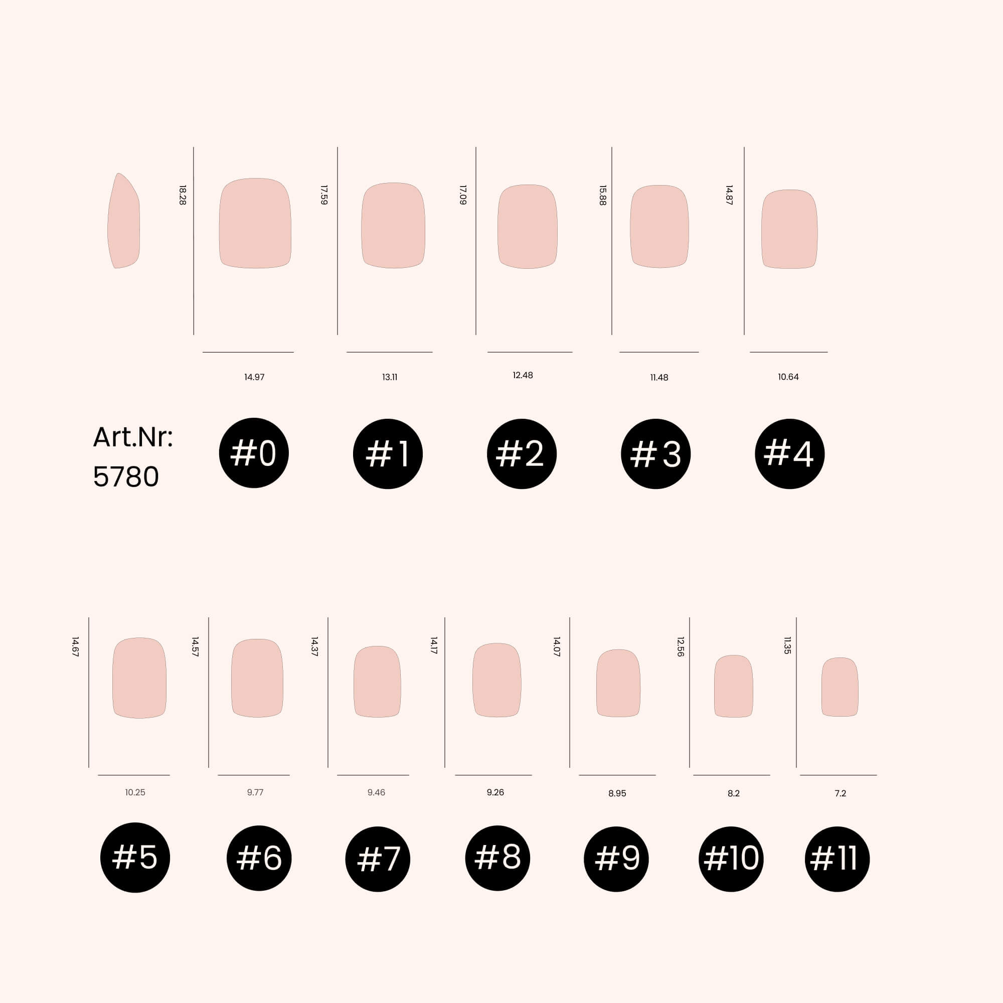Soft Gel Nail Tips Short Square Shape Sweet Rose 120 en coffret