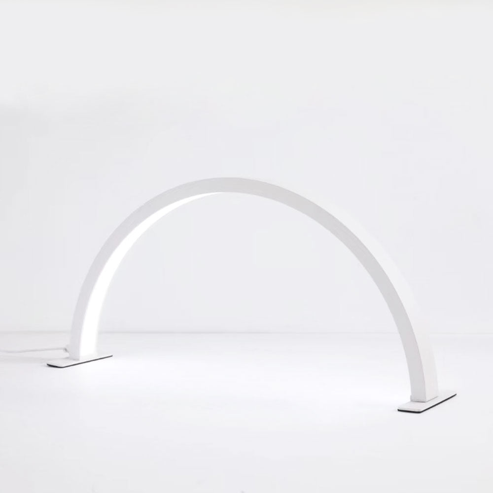 Lampe de table blanche en arc-de-cercle pour manucure