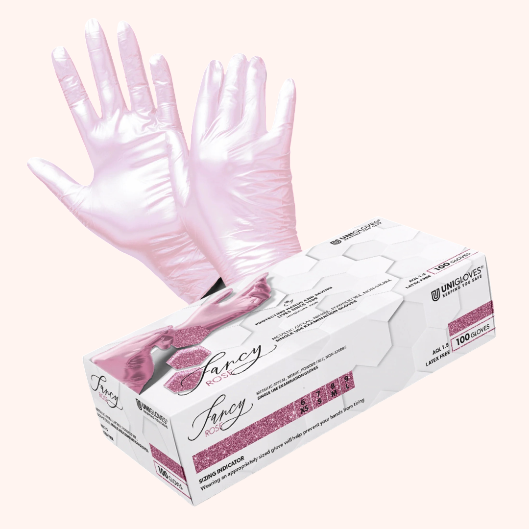 Gants Pink Glamour 100 pièces