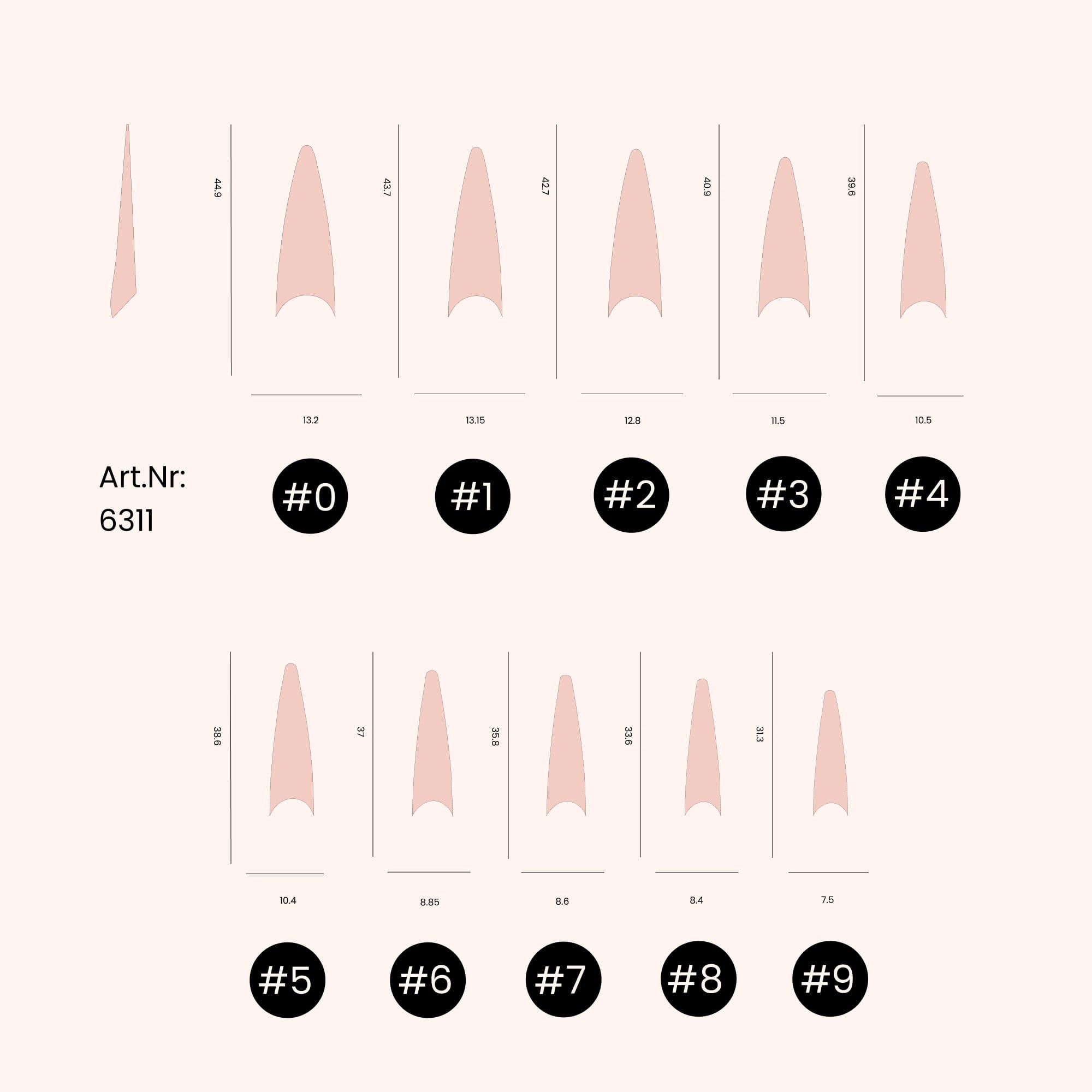 Nail Tips C-Curve Stiletto