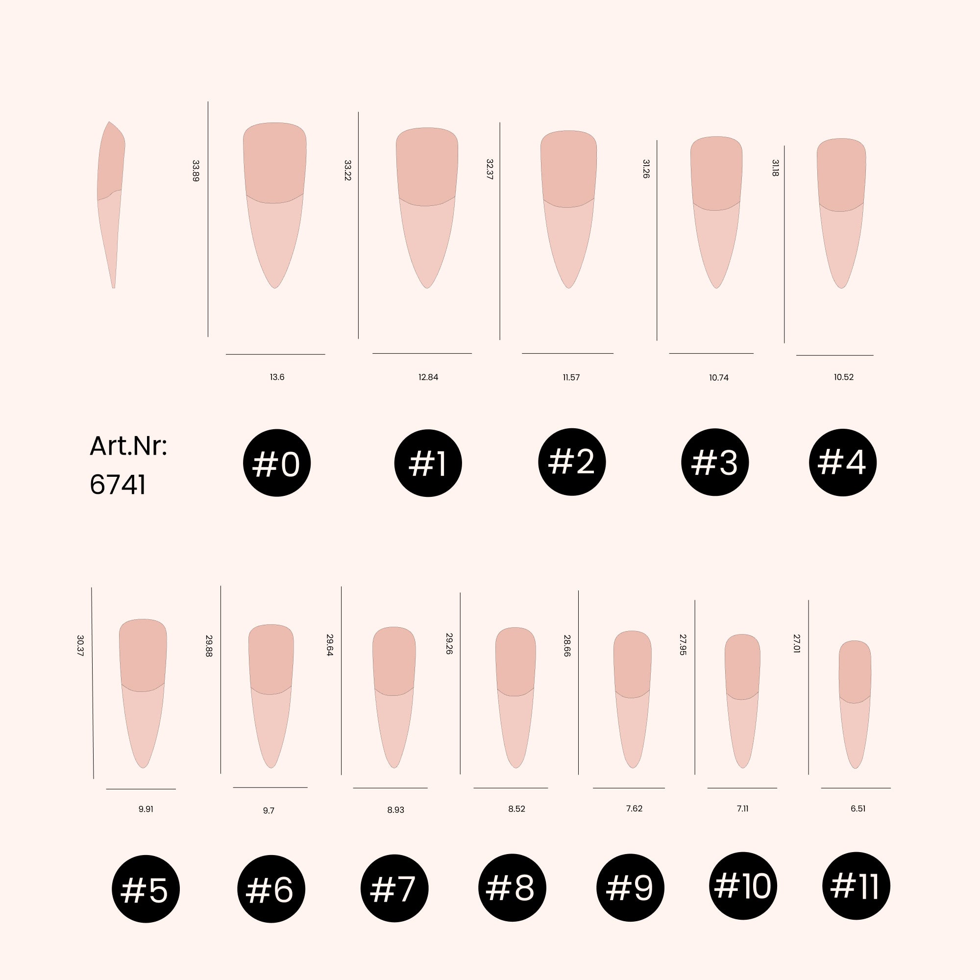 Soft Gel Nail Tips Half Buffed Stiletto Shape 504