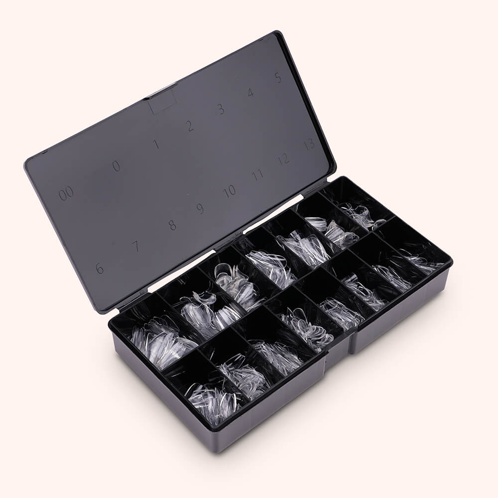 Soft Gel Nail Tips C-Curve Short Coffin 600
