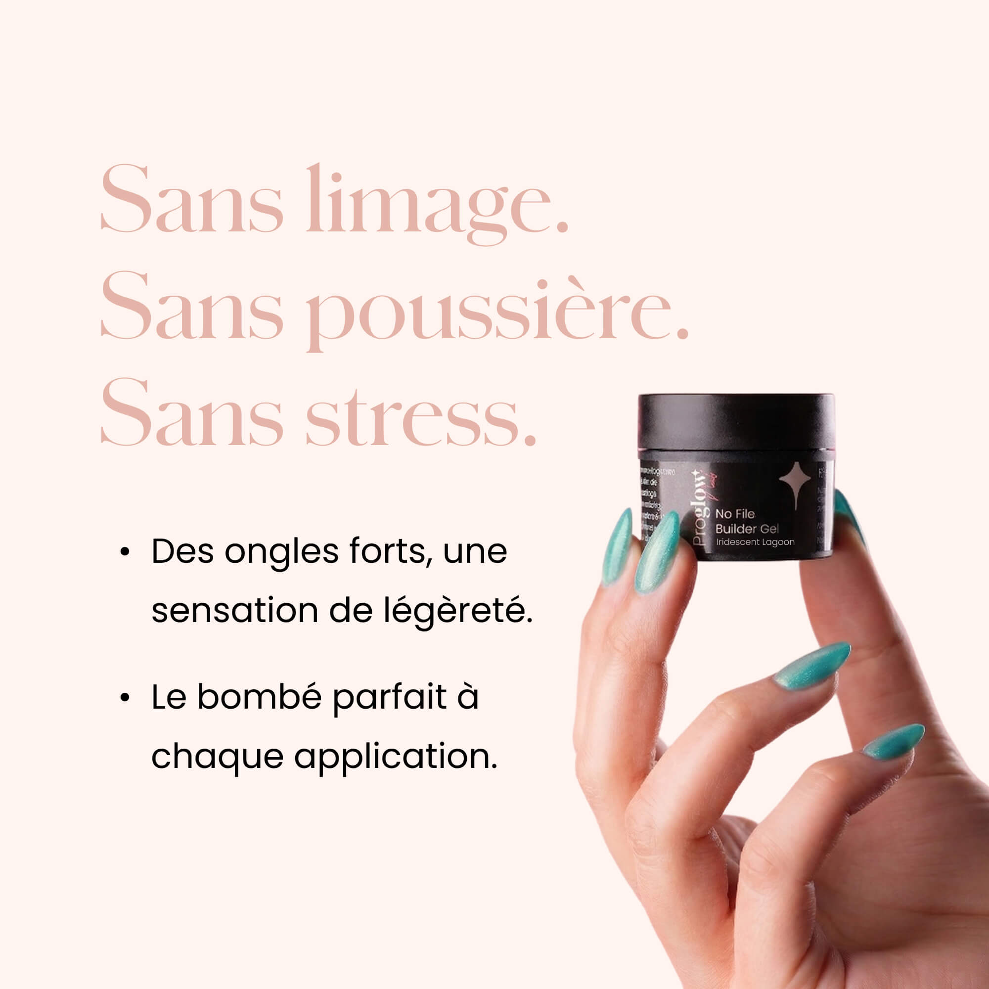 No File Builder Gel - sans Limage - Iridescent Lagoon