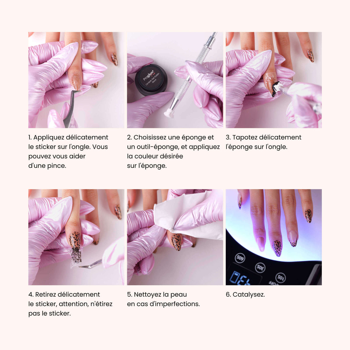 2in1 Ombre Nail Art Sticker - Bow