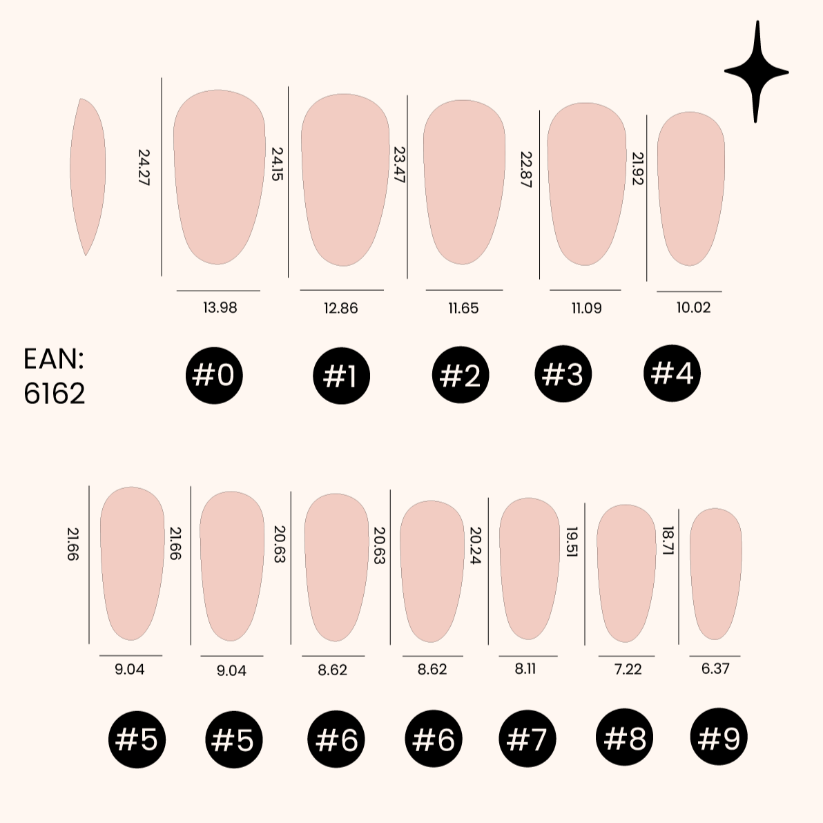 Soft Gel Nail Tips Medium Oval 500 pièces