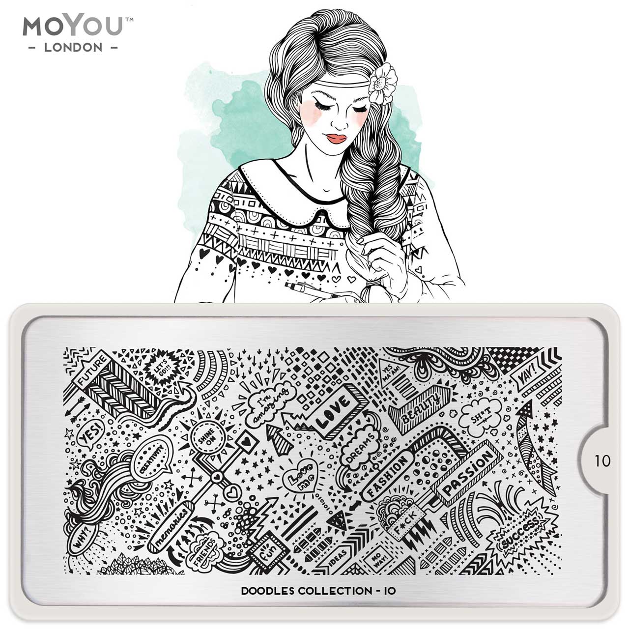 Plaque Stamping Doodles 10 - MoYou London