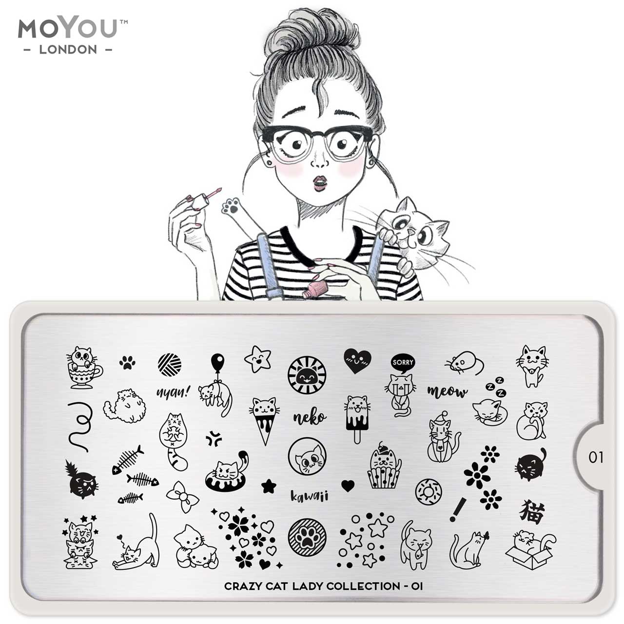 Plaque StampingCrazy Cat Lady 01 - MoYou London