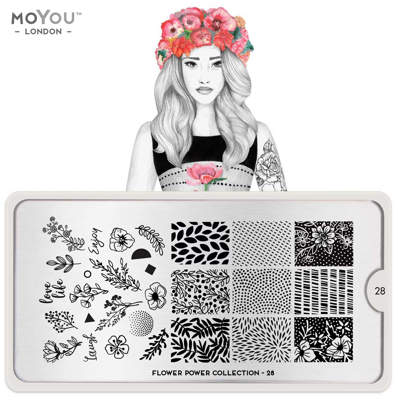 Plaque Stamping Flower Power 28 - MoYou London
