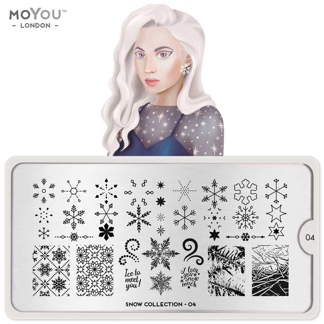 Plaque Stamping Snow 04 - MoYou London