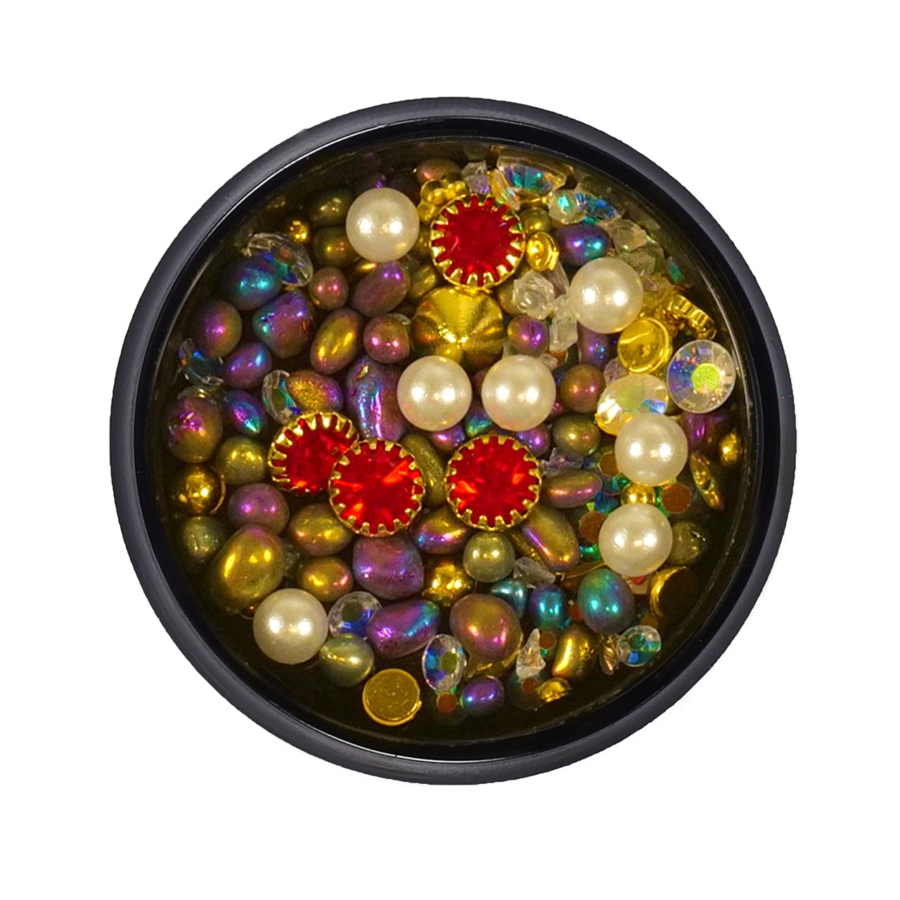 Nailart Mix Perles, Strass et Bijoux multicolores