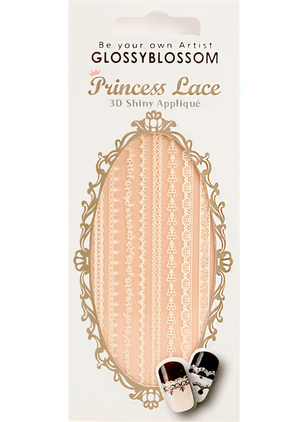 Nail Sticker Princess Lace White